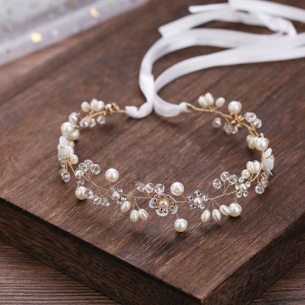 new bride headband rhinestone pearl gold flower jewelry women wedding hair band hair accessories handmade decoration, Golden;white
new bride headband rhinestone pearl gold flower jewelry women wedding hair band hair accessories handmade decoration, Golden;white