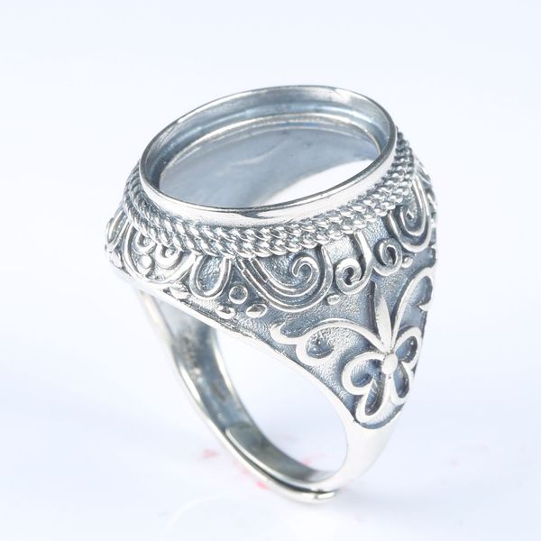 925 sterling silver men engagement vintage ring art deco wedding semi mount ring oval cabochon 14x18mm wholesale diy stone, Golden;silver
925 sterling silver men engagement vintage ring art deco wedding semi mount ring oval cabochon 14x18mm wholesale diy stone, Golden;silver