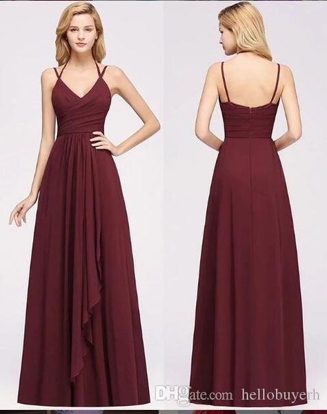 a line chiffon burgundy junior bridesmaid dresses 2019 new long party prom dresses summer dresses women wedding guest dress, Blue;red
a line chiffon burgundy junior bridesmaid dresses 2019 new long party prom dresses summer dresses women wedding guest dress, Blue;red