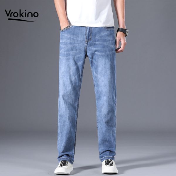 men's pants vrokino 2021 in fashionable jeans for men casual elastic loose plus size multiple color options, Black
men's pants vrokino 2021 in fashionable jeans for men casual elastic loose plus size multiple color options, Black