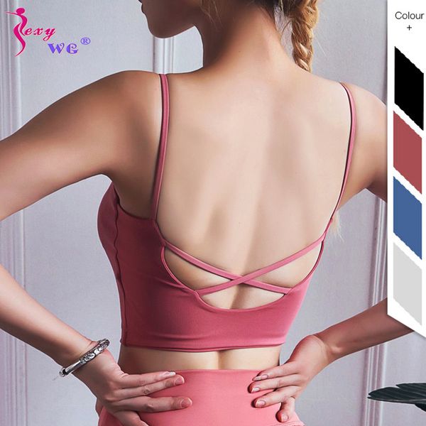 sexywg cross back sports crop yoga bras home fitness gym shirt women push up brassiere padded sportswear running active wear, White;black
sexywg cross back sports crop yoga bras home fitness gym shirt women push up brassiere padded sportswear running active wear, White;black