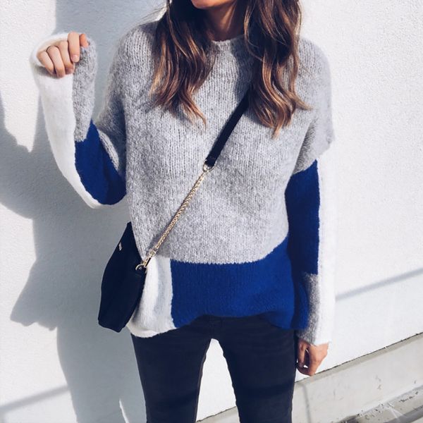 womens casual long sleeve jumper o neck stitching color sweaters blouse camisa femenina haut femme roupas femininas womens, White;black
womens casual long sleeve jumper o neck stitching color sweaters blouse camisa femenina haut femme roupas femininas womens, White;black