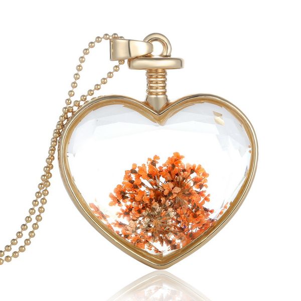 pendant necklaces heart shape glass bottle dried flower snowball sweater chain - gold, Silver
pendant necklaces heart shape glass bottle dried flower snowball sweater chain - gold, Silver