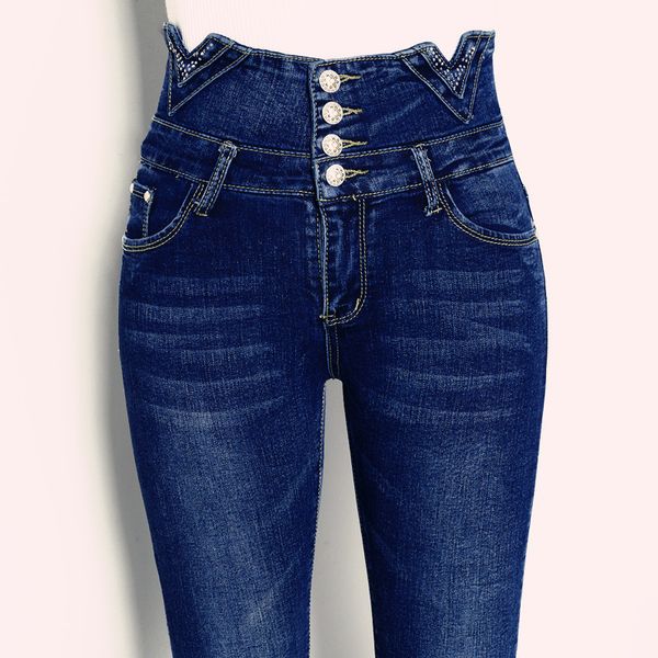spring high waisted jeans pants black stretchy skinny diamond denim long pencil trousers plus size, Blue
spring high waisted jeans pants black stretchy skinny diamond denim long pencil trousers plus size, Blue