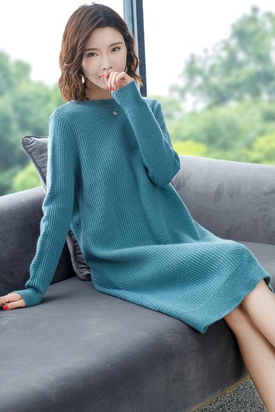 spring autumn female fashion simple knit dress elegant ladies casual sweater dress high quality, White;black
spring autumn female fashion simple knit dress elegant ladies casual sweater dress high quality, White;black