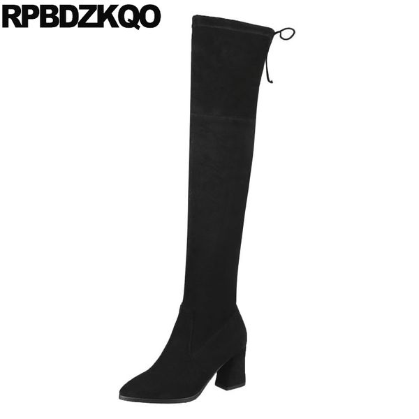 black tall over the knee shoes 10 big size slip on suede slim thigh women boots high heel chunky plus fashion long pointed toe
black tall over the knee shoes 10 big size slip on suede slim thigh women boots high heel chunky plus fashion long pointed toe
