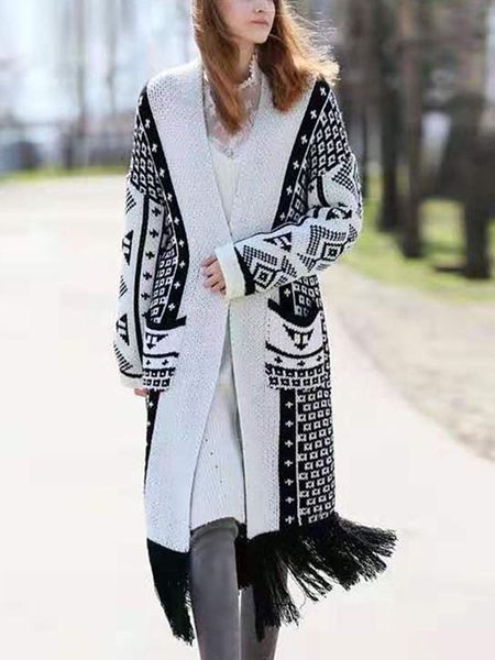2019 explosion models autumn and winter woolen coats european and american women's fringed sweaters plus size wool knitted cardigan jac, Black
2019 explosion models autumn and winter woolen coats european and american women's fringed sweaters plus size wool knitted cardigan jac, Black