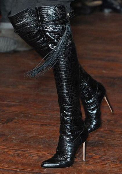 black print leather over the knee tassel boots round toe fringe decor high heels women winter long boots dress shoes
black print leather over the knee tassel boots round toe fringe decor high heels women winter long boots dress shoes