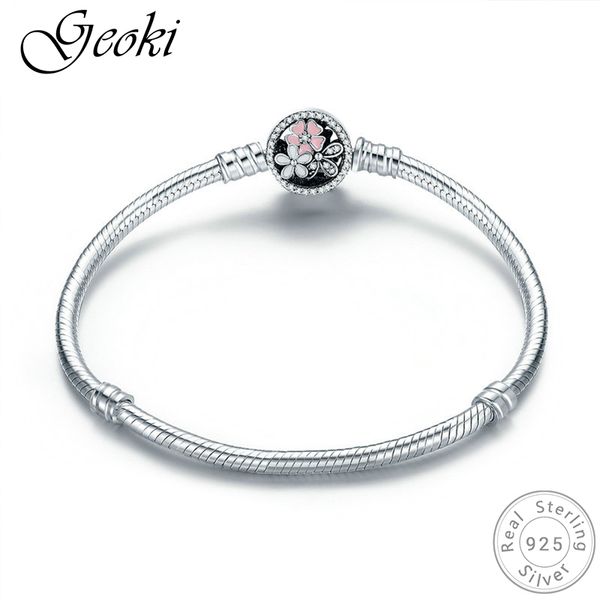geoki european jewelry making original bangles for women 925 sterling silver pink cherry blossom charm bracelet snake chain gift, Black
geoki european jewelry making original bangles for women 925 sterling silver pink cherry blossom charm bracelet snake chain gift, Black