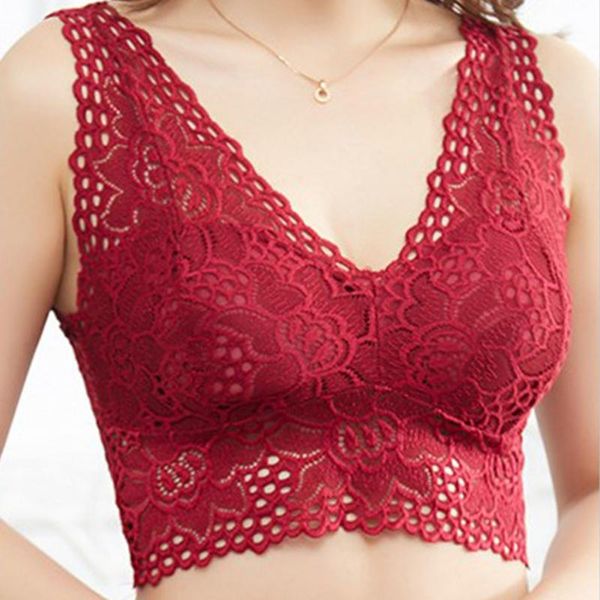 bras sets bra underwear beautiful back breathable women tank nylon lace floral gather vest padded wire crochet, Red;black
bras sets bra underwear beautiful back breathable women tank nylon lace floral gather vest padded wire crochet, Red;black