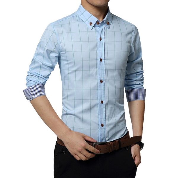new autumn fashion brand men clothe slim men long sleeve shirt plaid cotton casual shirt social plus size 5xl, White;black
new autumn fashion brand men clothe slim men long sleeve shirt plaid cotton casual shirt social plus size 5xl, White;black