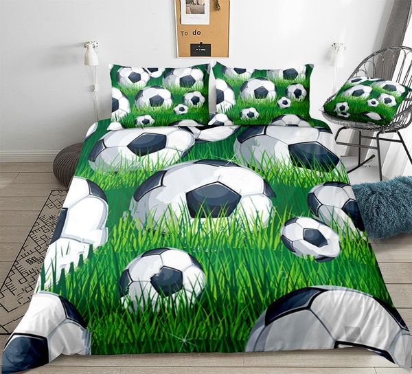 3d soccer ball bedding kids boys teens football field with soccer balls on green grass duvet cover set sports bed set dropship
3d soccer ball bedding kids boys teens football field with soccer balls on green grass duvet cover set sports bed set dropship