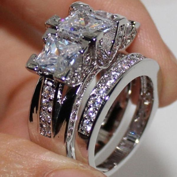 2pcs/set wedding bride cubic zirconia inlaid stacking finger ring jewelry new, Slivery;golden
2pcs/set wedding bride cubic zirconia inlaid stacking finger ring jewelry new, Slivery;golden