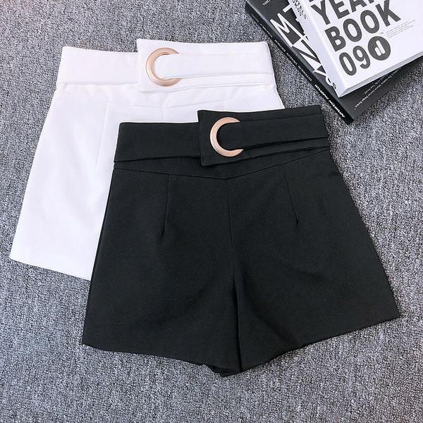 women's shorts fashion women high waist slim short femme spring summer elegant black white wide leg suit pants c5360, White;black
women's shorts fashion women high waist slim short femme spring summer elegant black white wide leg suit pants c5360, White;black