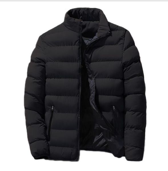 men stand collar thickened solid color down cotton jacket large casual casual trend men, Black
men stand collar thickened solid color down cotton jacket large casual casual trend men, Black