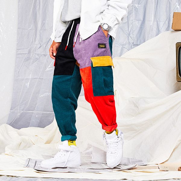 hip hop pants vintage color block patchwork corduroy cargo harem pant streetwear harajuku jogger sweatpant cotton trouser, Black
hip hop pants vintage color block patchwork corduroy cargo harem pant streetwear harajuku jogger sweatpant cotton trouser, Black