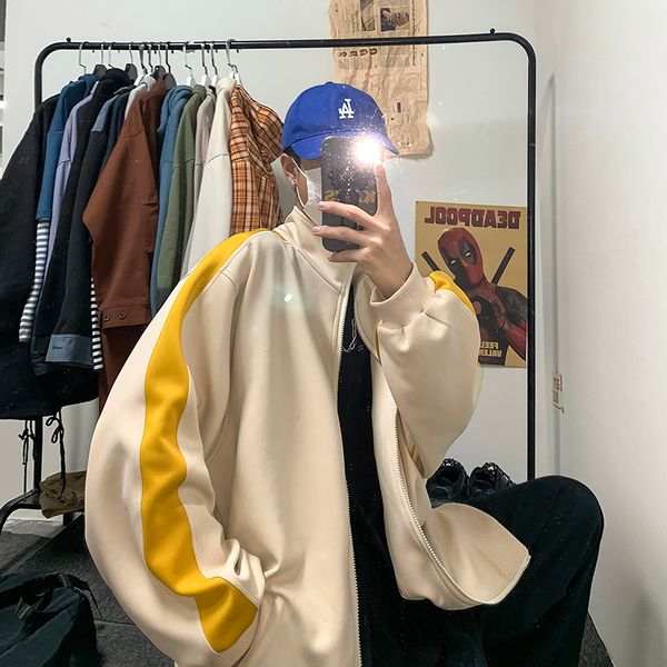 autumn casual rack jackets men's fashion contrast color collar jacket men streetwear wild loose hip hop bomber jacket mens, Black;brown
autumn casual rack jackets men's fashion contrast color collar jacket men streetwear wild loose hip hop bomber jacket mens, Black;brown