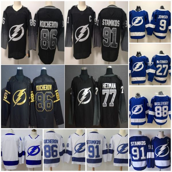 Tampa Bay Lightning Hockey Jerseys 91 Steven Stamkos 86 Nikita Kucherov 77 Victor Hedman 9 Tyler Johnson Blue White Stitched Jersey 
Tampa Bay Lightning Hockey Jerseys 91 Steven Stamkos 86 Nikita Kucherov 77 Victor Hedman 9 Tyler Johnson Blue White Stitched Jersey