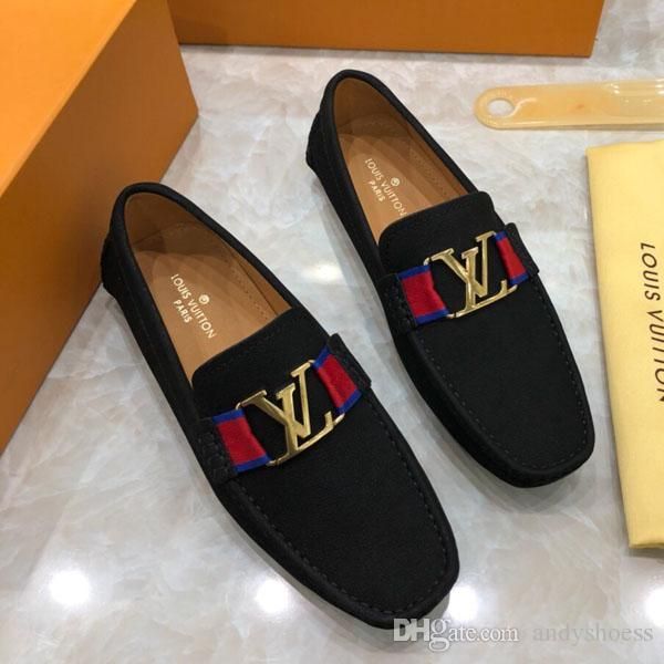 stylish luxury men's handmade leather driving shoes wear-resistant and comfortable men's formal wedding shoes prom men's loaf, Black