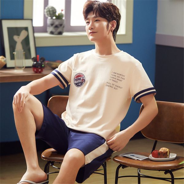 men summer new korean cotton pyjamas pajamas comfortable casual short sleeve shorts thin suit men pajama sets mens pajama set, Black;brown
men summer new korean cotton pyjamas pajamas comfortable casual short sleeve shorts thin suit men pajama sets mens pajama set, Black;brown