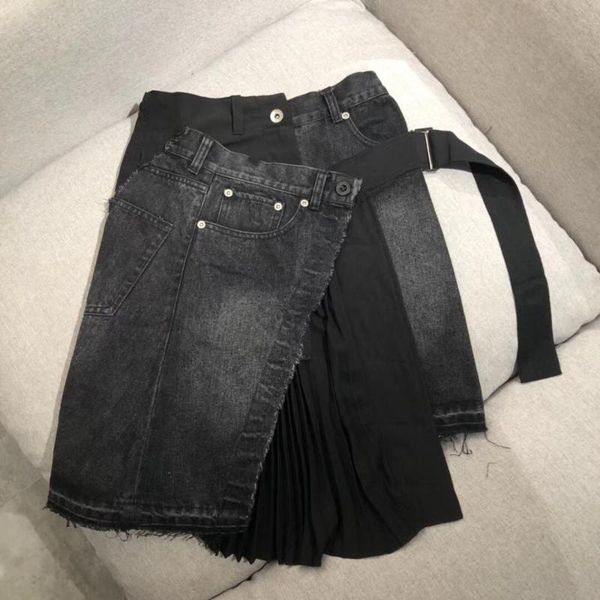 2020ss spring new women patchwork asymmetrical skirt female denim skirt gdnz 4.10, Black
2020ss spring new women patchwork asymmetrical skirt female denim skirt gdnz 4.10, Black