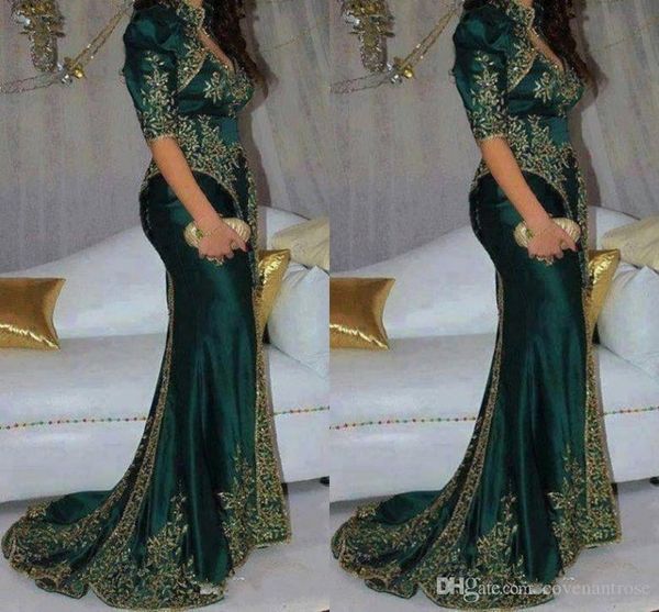 elegant dark green mermaid evening dresses embroidery beaded sequin high neck indian 1/2 sleeves gold appliques prom gowns party dress, Black;red
elegant dark green mermaid evening dresses embroidery beaded sequin high neck indian 1/2 sleeves gold appliques prom gowns party dress, Black;red