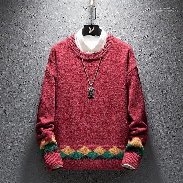 long sleeve mens sweaters loose warm males apparel mens designer sweaters spring autumn casual crew neck pullover, White;black
long sleeve mens sweaters loose warm males apparel mens designer sweaters spring autumn casual crew neck pullover, White;black