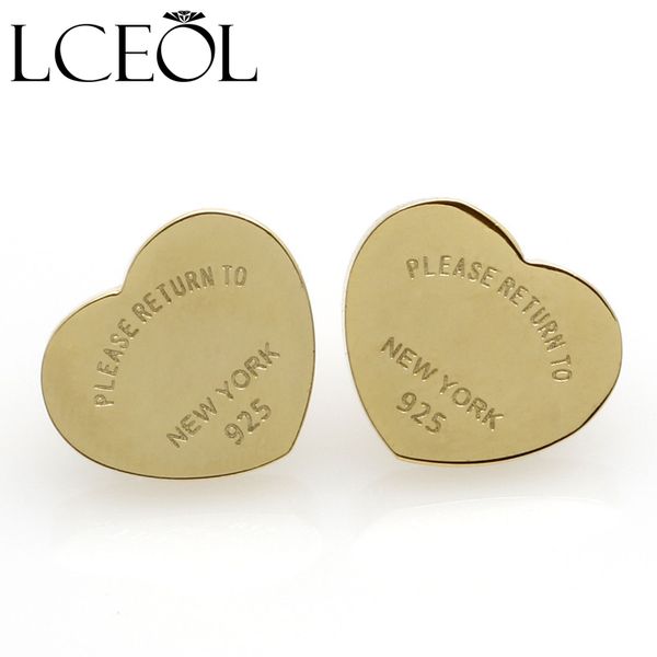 lceol earrings gold-color stainless steel hart earrings for women rose gold-color heart stud fine jewelry, Golden;silver
lceol earrings gold-color stainless steel hart earrings for women rose gold-color heart stud fine jewelry, Golden;silver