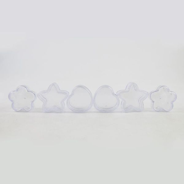 packing bottles 50 x 5g portable small plastic jars star / flower heart shape pot box makeup cosmetic containers clear travelling cream jar
packing bottles 50 x 5g portable small plastic jars star / flower heart shape pot box makeup cosmetic containers clear travelling cream jar
