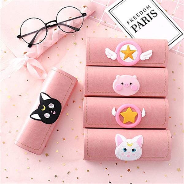 1pcs creative cartoon frame glasses case pink cute student myopia glasses box portable sunglasses storage box, Silver
1pcs creative cartoon frame glasses case pink cute student myopia glasses box portable sunglasses storage box, Silver