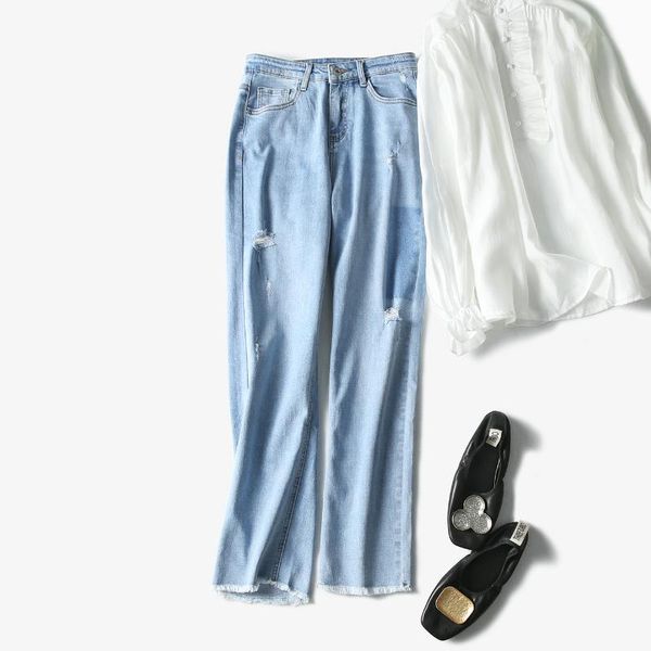 2020 spring new arrival office lady jeans trousers pants women lady hmr20632mar2, Blue
2020 spring new arrival office lady jeans trousers pants women lady hmr20632mar2, Blue