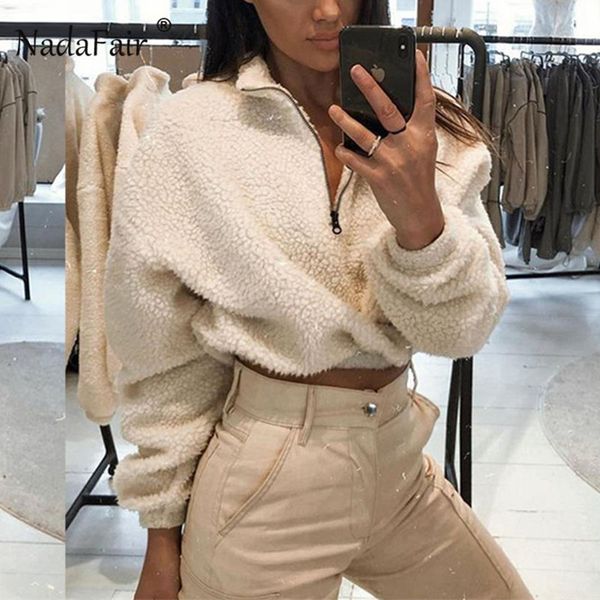 long sleeve white cropped hoodie women autumn winter pullover short sweatshirt plush zipper faux fur fluffly sweatshirt, Black
long sleeve white cropped hoodie women autumn winter pullover short sweatshirt plush zipper faux fur fluffly sweatshirt, Black