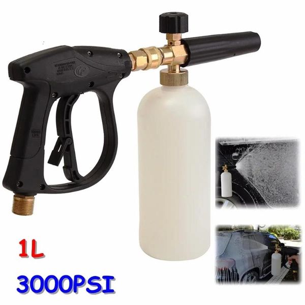 1l 3000psi high pressure washer snow foam lance sewer brush fittings clean gun