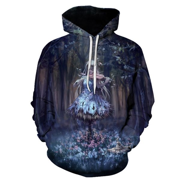 2019 autumn men hoodie forest scarecrow harp 3d digital printing sweatshirt men women casual long-sleeved pocket pullover, Black
2019 autumn men hoodie forest scarecrow harp 3d digital printing sweatshirt men women casual long-sleeved pocket pullover, Black