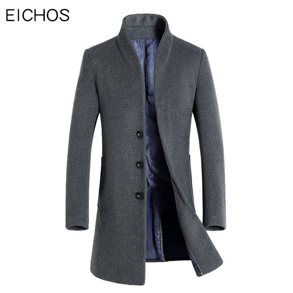 eichos 2018 autumn men 's woolen jacket slim windbreaker mens cashmere coat solid color long wool coat men, Black
eichos 2018 autumn men 's woolen jacket slim windbreaker mens cashmere coat solid color long wool coat men, Black