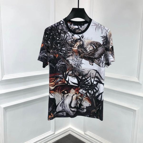 wb6110 fashion men's & tees 2020 runway european design short print party style t-shirts men's clothing, White;black
wb6110 fashion men's & tees 2020 runway european design short print party style t-shirts men's clothing, White;black