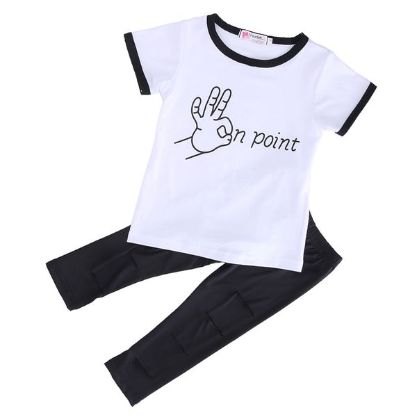 2018 girls clothing set 2pcs girls kids tracksuit short sleeve broken hole pants outfits casual suit 2-7t
2018 girls clothing set 2pcs girls kids tracksuit short sleeve broken hole pants outfits casual suit 2-7t
