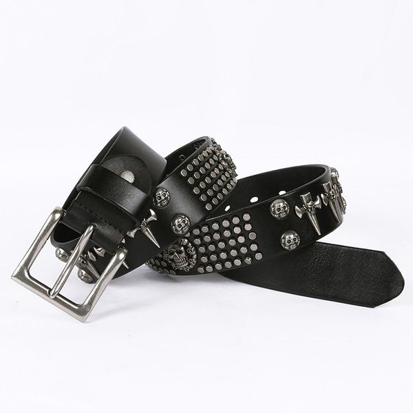 skull belts rivet studded belts for women/men jeans men ladies genuine leather with pin buckle high quility punk, Black;brown
skull belts rivet studded belts for women/men jeans men ladies genuine leather with pin buckle high quility punk, Black;brown