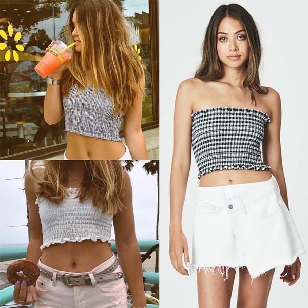 women summer ladies fashion crop tank sleeveless tee strapless shirt lace t-shirt cami clothes, White
women summer ladies fashion crop tank sleeveless tee strapless shirt lace t-shirt cami clothes, White