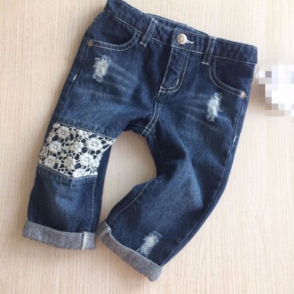baby calf-length pants girls cropped trousers lace patchwork pants for girl fashion kids ripped jeans child seven-inch trousers, Blue
baby calf-length pants girls cropped trousers lace patchwork pants for girl fashion kids ripped jeans child seven-inch trousers, Blue
