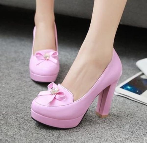 2019 bowknot women's shoes in spring and autumn with new style high heel coarse heel round head waterproof table #19, Black
2019 bowknot women's shoes in spring and autumn with new style high heel coarse heel round head waterproof table #19, Black