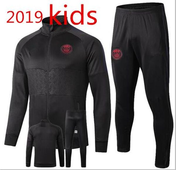 2019 2020 kids soccer training suit 19 20 child sweater kids football jacket jogging tracksuit chandal, Black 
2019 2020 kids soccer training suit 19 20 child sweater kids football jacket jogging tracksuit chandal, Black