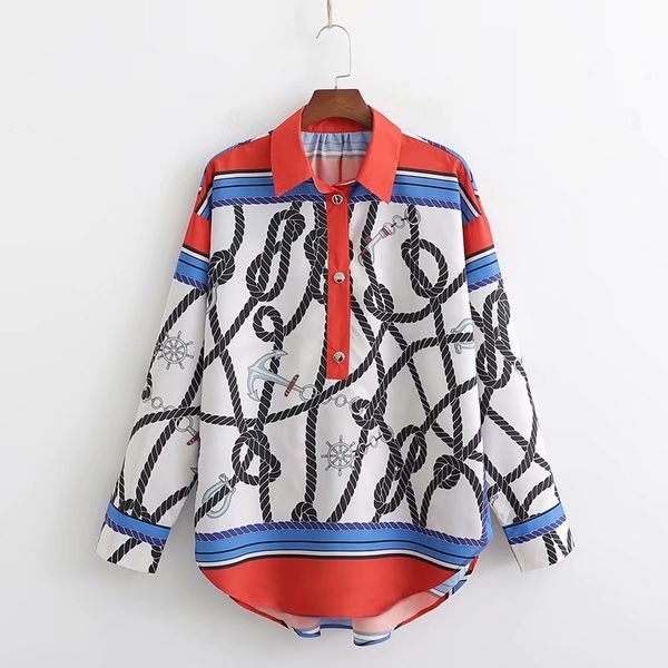 women's blouses & shirts xd45-1849 european and american fashion oriented printed, White
women's blouses & shirts xd45-1849 european and american fashion oriented printed, White