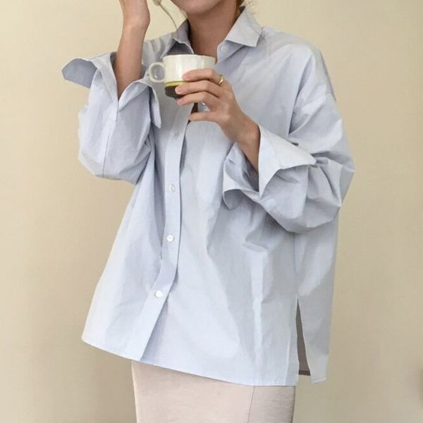 vintage back split women blouses shirts elegant single-breasted female white shirts 2020 spring summer femme
vintage back split women blouses shirts elegant single-breasted female white shirts 2020 spring summer femme