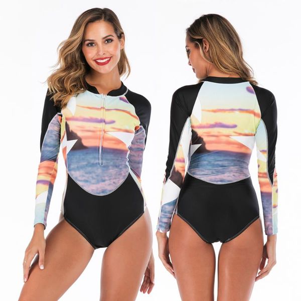 women rash guard long sleeve swim shirt swimwear one piece bathing suit swimsuit front zipper rashguard
women rash guard long sleeve swim shirt swimwear one piece bathing suit swimsuit front zipper rashguard