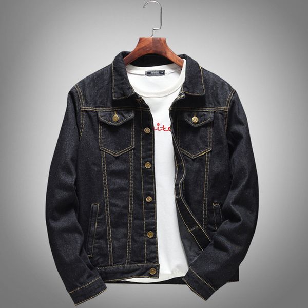 2019 men's denim jacket autumn winter casual long sleeve turn-down collar solid denim jacket coat men jean clothing plus size *, Black;white
2019 men's denim jacket autumn winter casual long sleeve turn-down collar solid denim jacket coat men jean clothing plus size *, Black;white