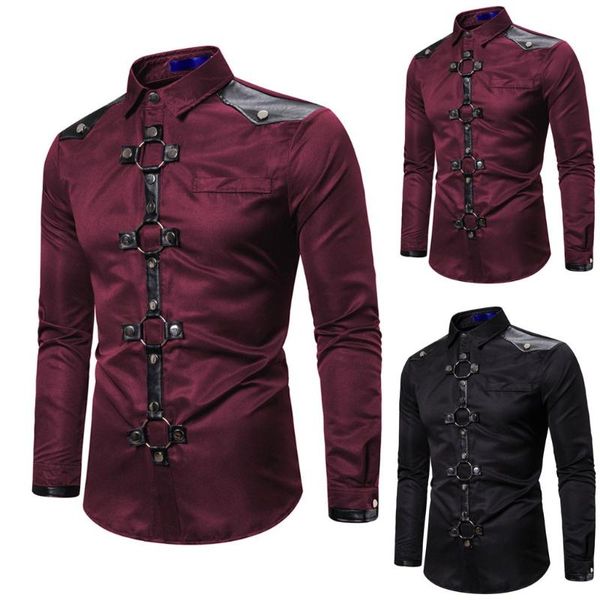 men's dress shirts are you sure not to click in and see men splicing punk steam business leisure retro long-sleeved shirt blouse whole, White;black
men's dress shirts are you sure not to click in and see men splicing punk steam business leisure retro long-sleeved shirt blouse whole, White;black
