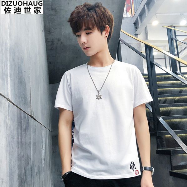 men's wear summer men short sleeve white t-shirt pure cotton t-shirt solid color half sleeve trend students base shirt on clothe, White;black 
men's wear summer men short sleeve white t-shirt pure cotton t-shirt solid color half sleeve trend students base shirt on clothe, White;black