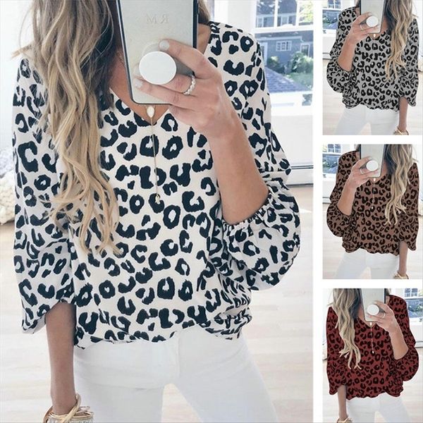 women's long-sleeved v-neck blouse with leopard pr t 2020 season women's long-sleeved v-neck blouse with leopard prin t in 2020 se, White
women's long-sleeved v-neck blouse with leopard pr t 2020 season women's long-sleeved v-neck blouse with leopard prin t in 2020 se, White