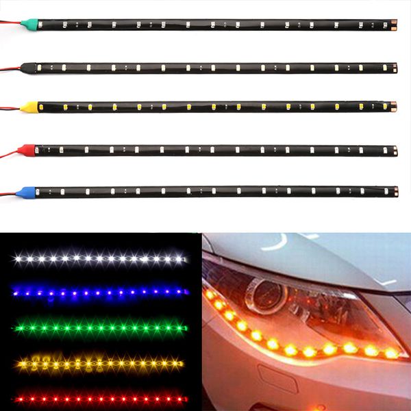 10pc car strip light 15 led motorcycle flexible bar 30cm 3528 smd under tube underglow underbody boat atmosphere decorative lamp
10pc car strip light 15 led motorcycle flexible bar 30cm 3528 smd under tube underglow underbody boat atmosphere decorative lamp